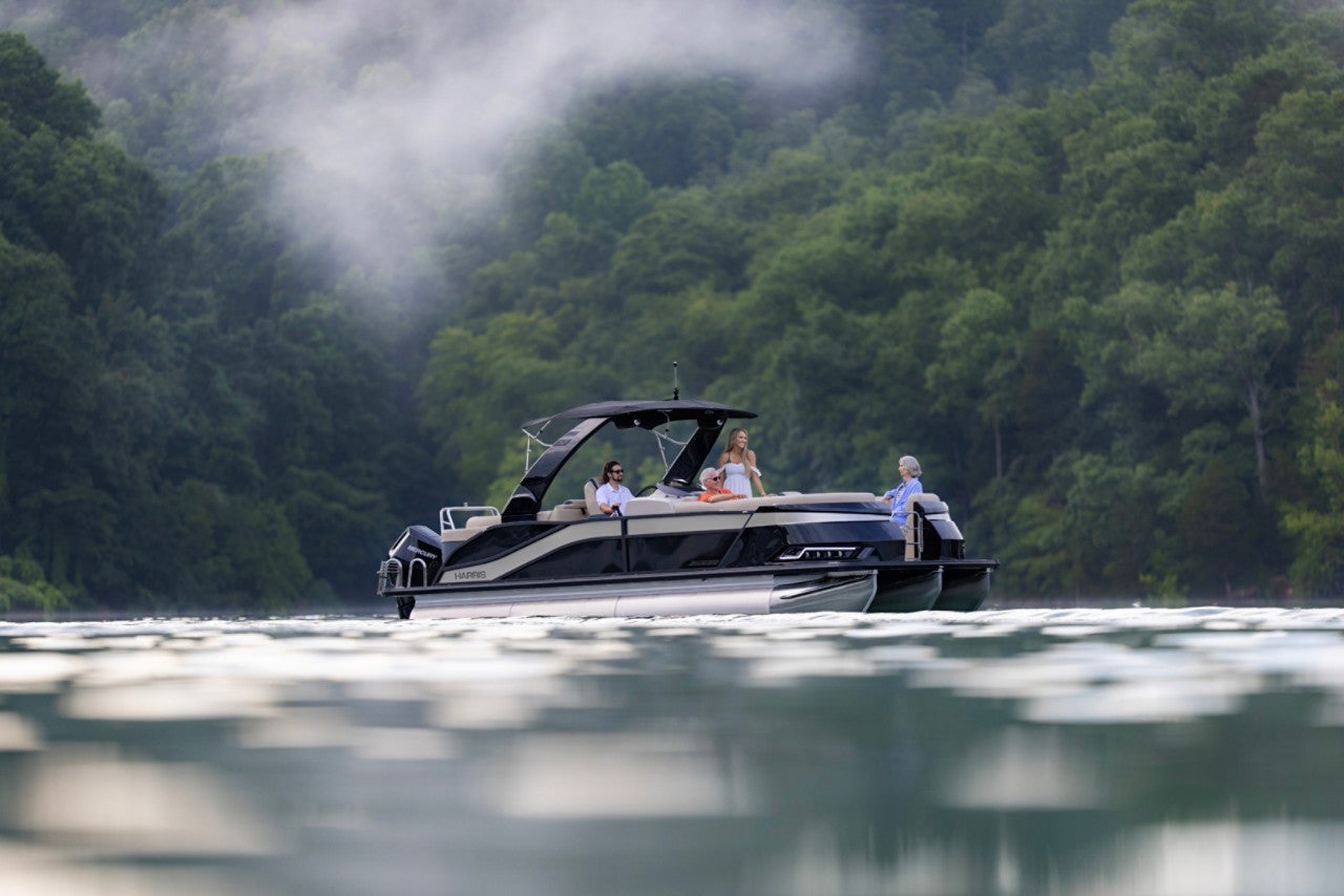 Harris Pontoon Boats Grand Mariner 250 CWDH Family Tritoon E4A1656Rttcgg