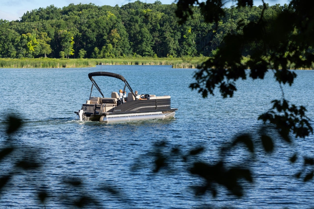 Harris Pontoon Boats Cruiser 210 SLDH Running