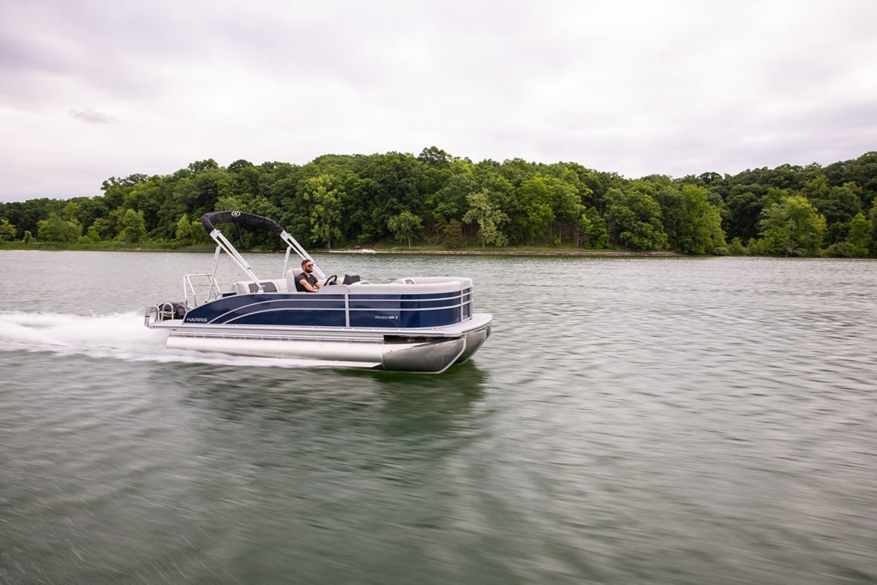 Harris Pontoon Boats Cruiser 210 CS Starboard Running