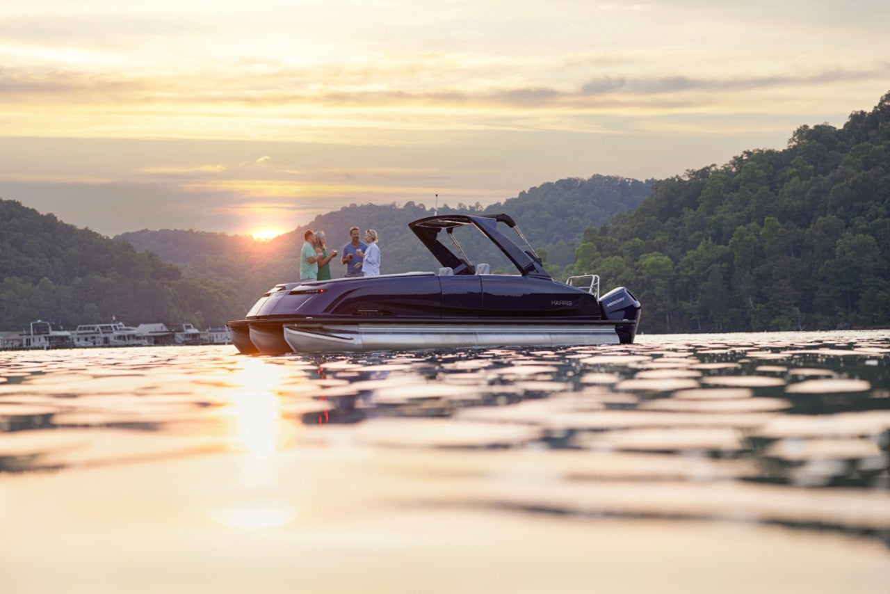Harris Pontoon Boats Crowne 250 SLDH Sunset