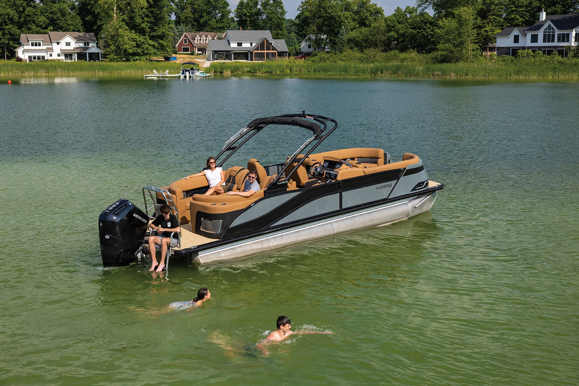 Harris Pontoon Boats Grand Mariner 250 CWDH Swimming